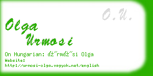 olga urmosi business card